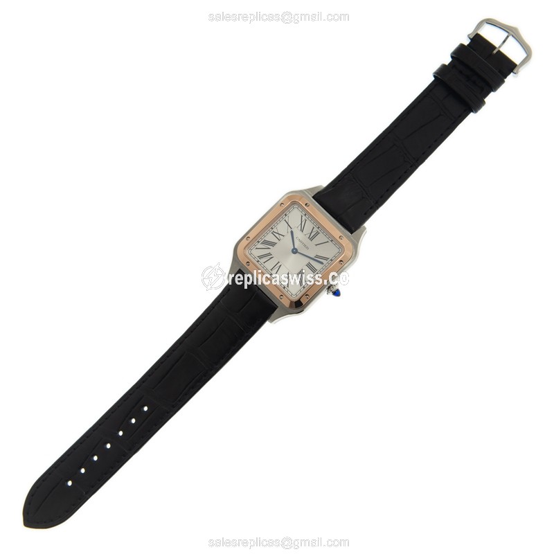 Cartier W2SA0017 SANTOS Manual Wind 18kt Rose Gold