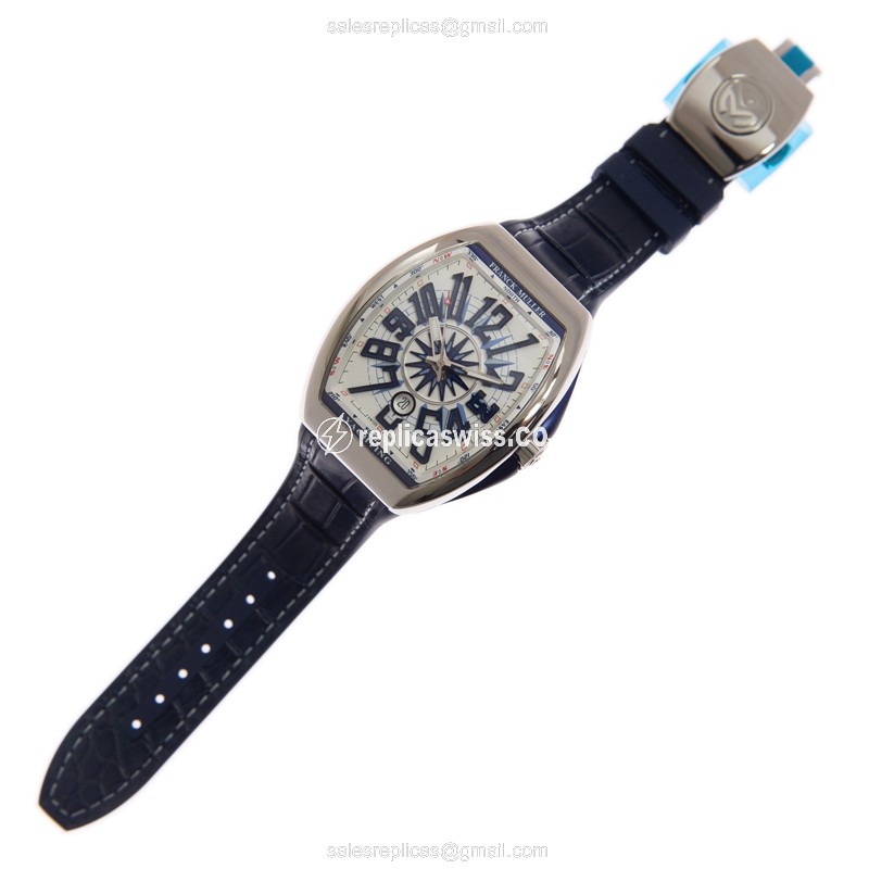 Franck Muller V 45 SC DT YACHTING (AC.BL) - WHITE VANGUARD Automatic Stainless Steel