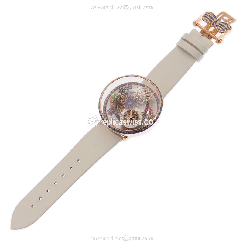 Jacob & Co AF321.40.BB.AB.ASB4A FLEURS DE JARDIN Manual Wind 18kt Rose Gold & Sapphire