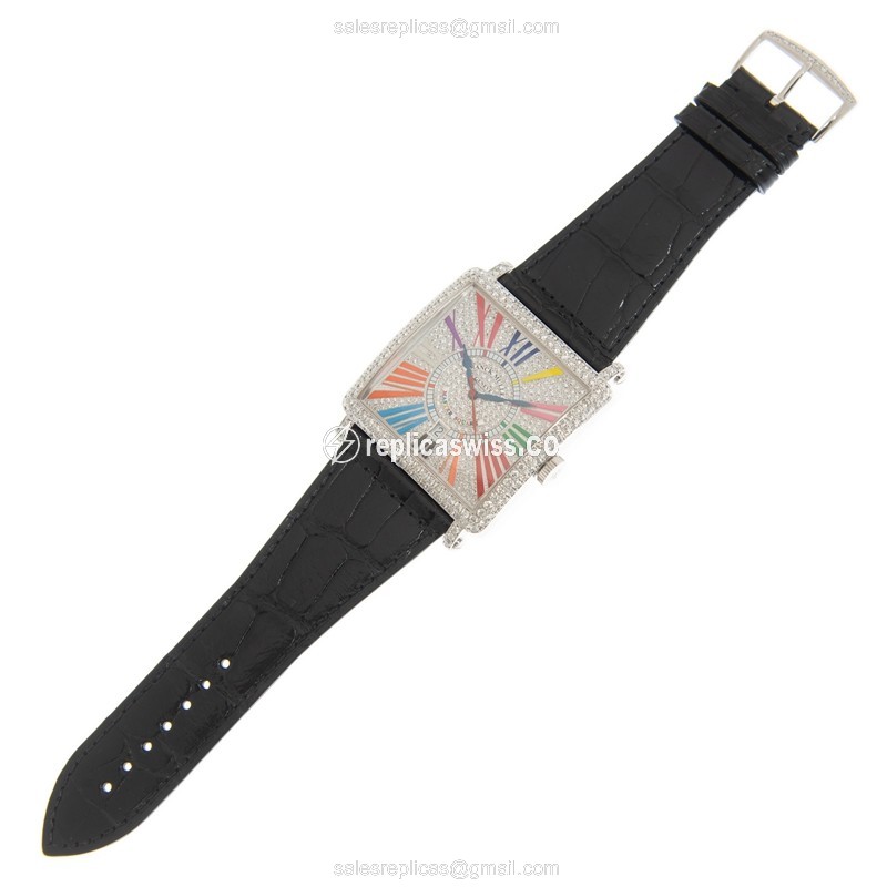 Franck Muller 6000 K SC DT D CD COL DRM (OG) MASTER SQUARE Automatic 18kt White Gold & Diamond