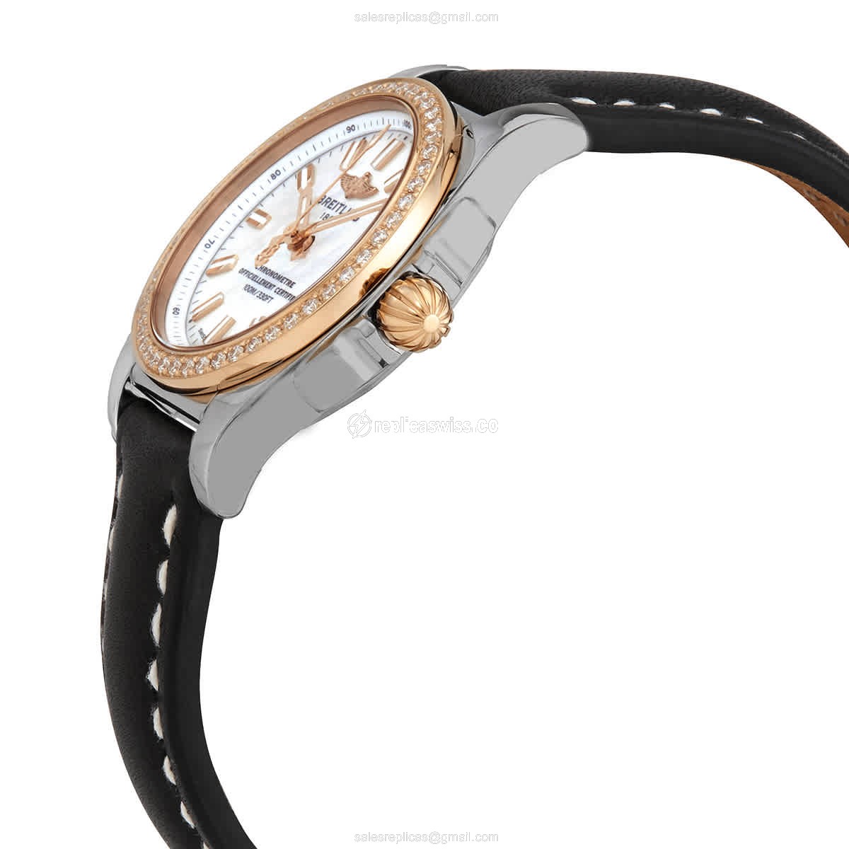 Breitling C7234853/A791BKLT GALACTIC Quartz 18kt Rose Magic & Diamond
