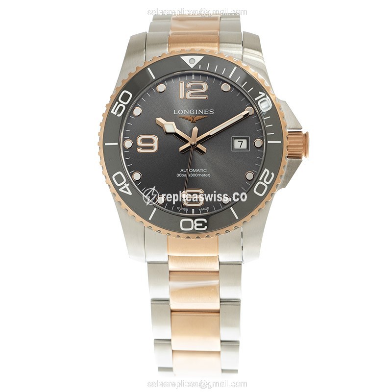 Longines L3.781.3.78.7 CONQUEST Automatic 18kt Rose Gold & Steel