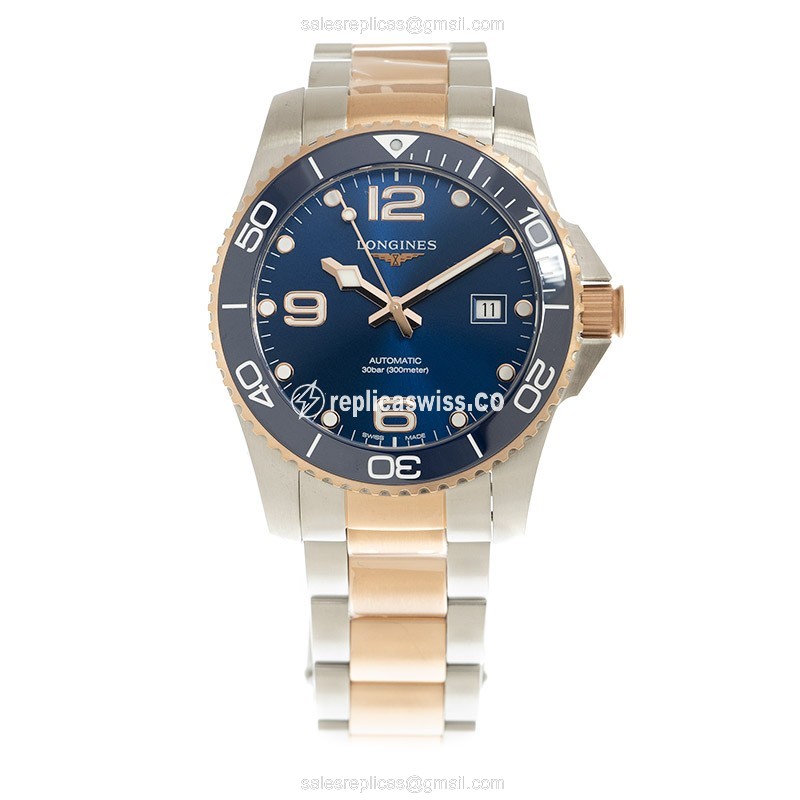 Longines L3.781.3.98.7 CONQUEST Automatic 18kt Rose Gold & Steel
