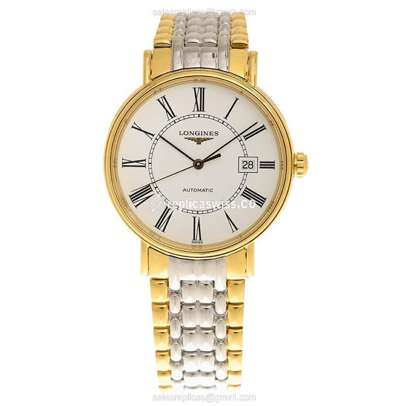Longines L4.922.2.11.7 PRESENCE Automatic Gold-Plated & Stainless Steel