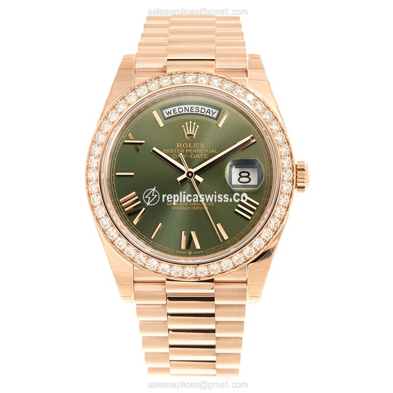 Rolex 228345RBR-0011 DAY-DATE Automatic 18kt Rose Gold & Diamonds