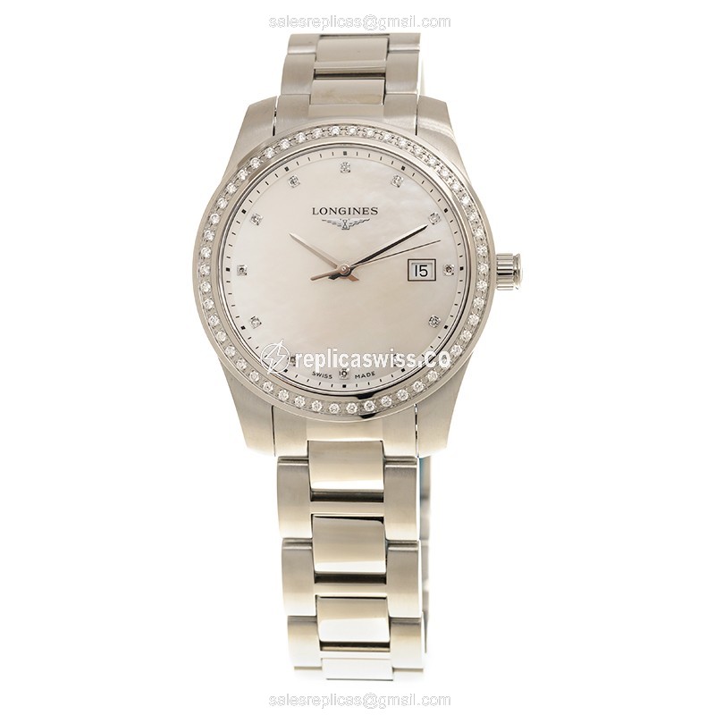 Longines L3.401.0.87.6 CONQUEST Quartz Stainless Steel & Diamonds