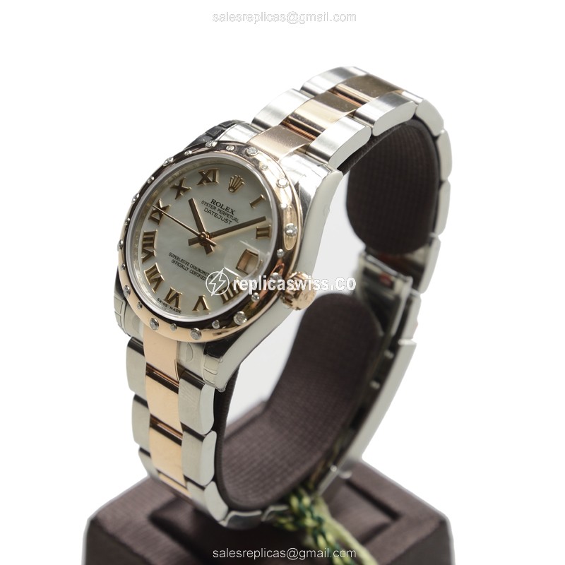 Rolex 178341WTMOPRNOY LADY DATEJUST Automatic 18kt Rose Gold & Steel
