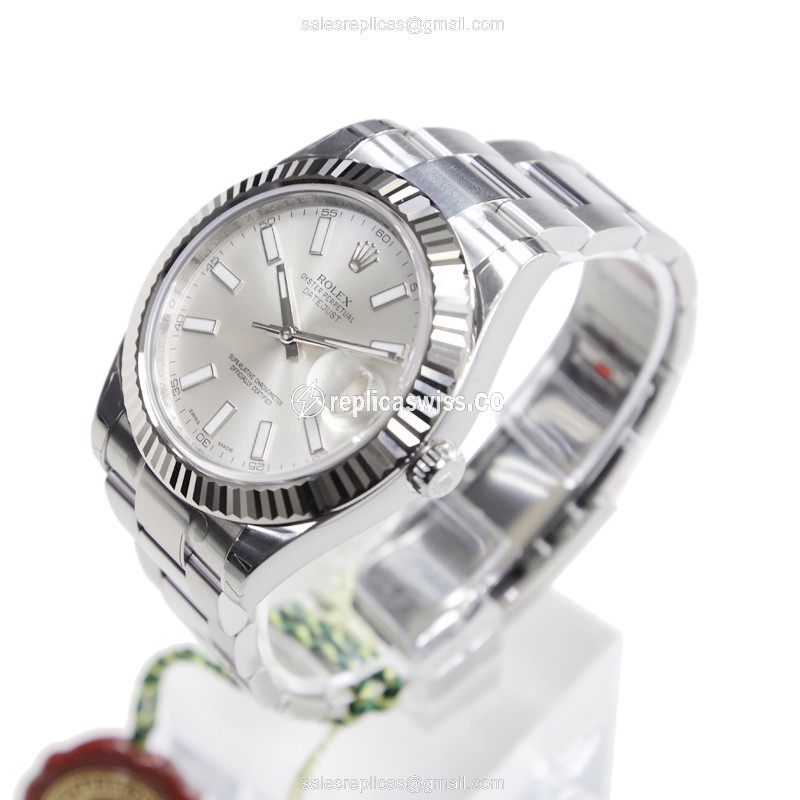 Rolex 116334 DATEJUST Automatic 18kt White Gold & Steel