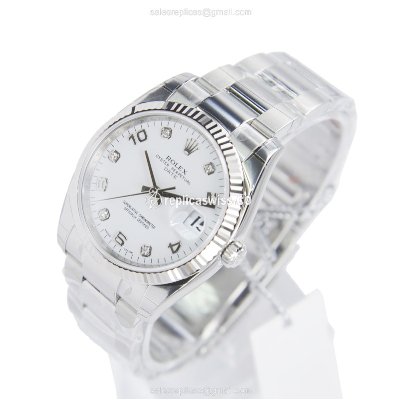 Rolex 115234-0010 DATEJUST Automatic 18kt White Gold & Steel