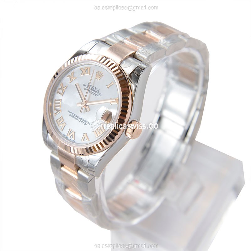 Rolex 178271WTMOPRN LADY DATEJUST Automatic 18kt Rose Gold & Steel