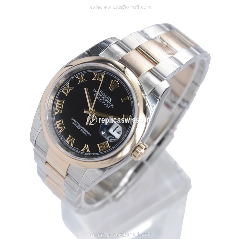 Rolex 116201BKRN DATEJUST Automatic 18kt Rose Gold & Steel