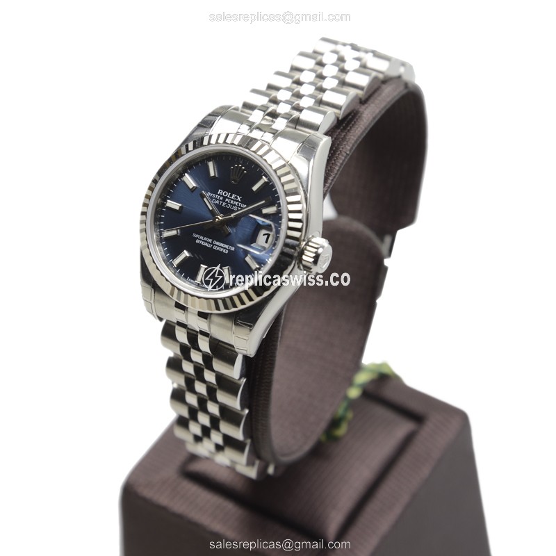 Rolex 179174BL LADY DATEJUST Automatic 18kt White Gold & Steel