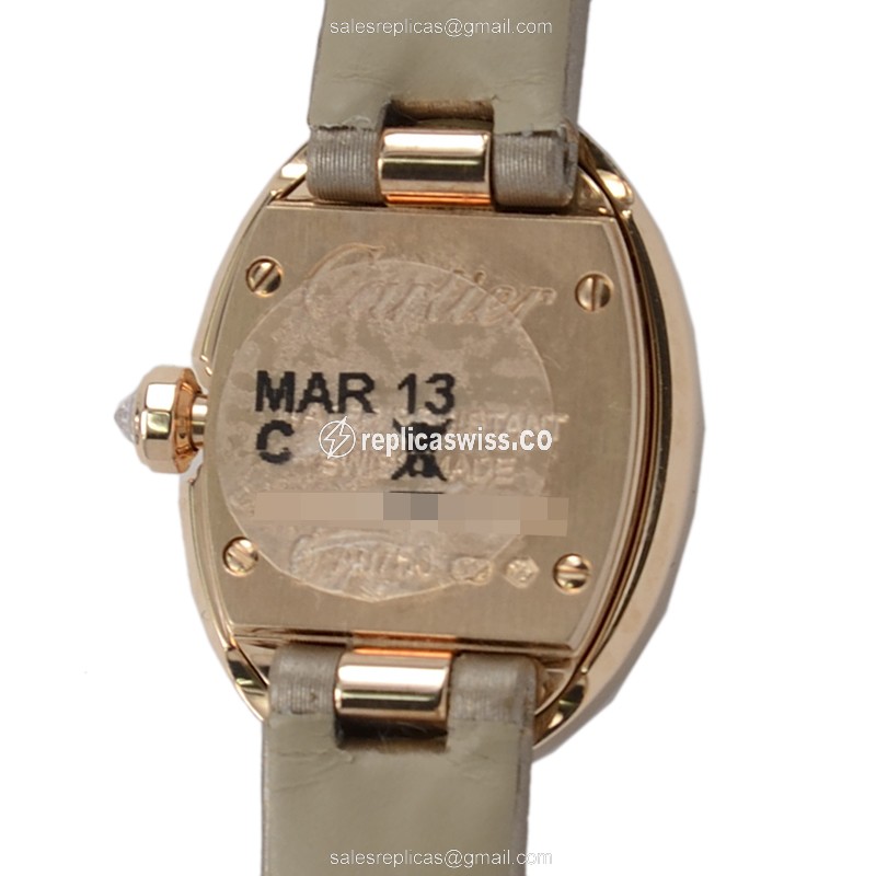 Cartier WB520028 BAIGNOIRE Quartz 18kt Rose Gold & Diamonds