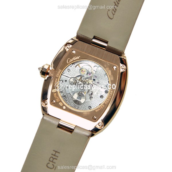 Cartier WB520005 BAIGNOIRE Automatic 18kt Rose Gold & Diamonds