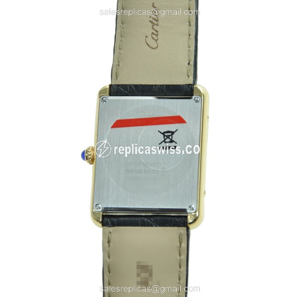 Cartier W1018855 TANK Quartz 18kt Rose Gold & Steel