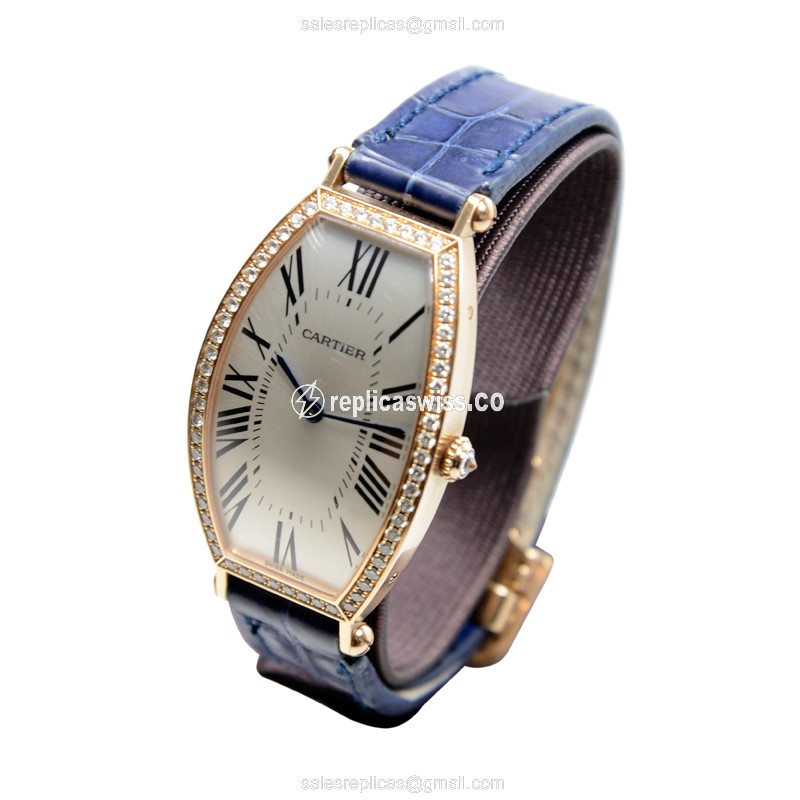 Cartier WE400451 TORTUE Automatic 18kt Rose Gold & Diamonds