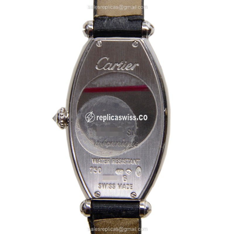 Cartier WE400131 TONNEAU Manual Wind 18kt White Gold & Diamond