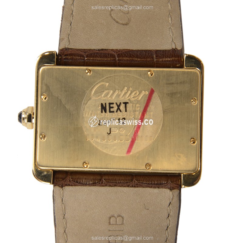 Cartier W6300856 TANK Quartz 18kt Yellow Gold