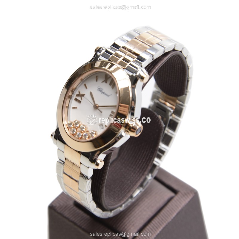 Chopard 278546-6003 HAPPY SPORT Quartz 18kt Rose Gold & Steel