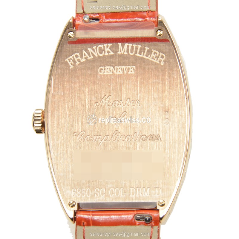 Franck Muller 6850 SC COL DRM D (5N) CINTREE CURVEX Automatic 18kt Rose Gold & Diamonds