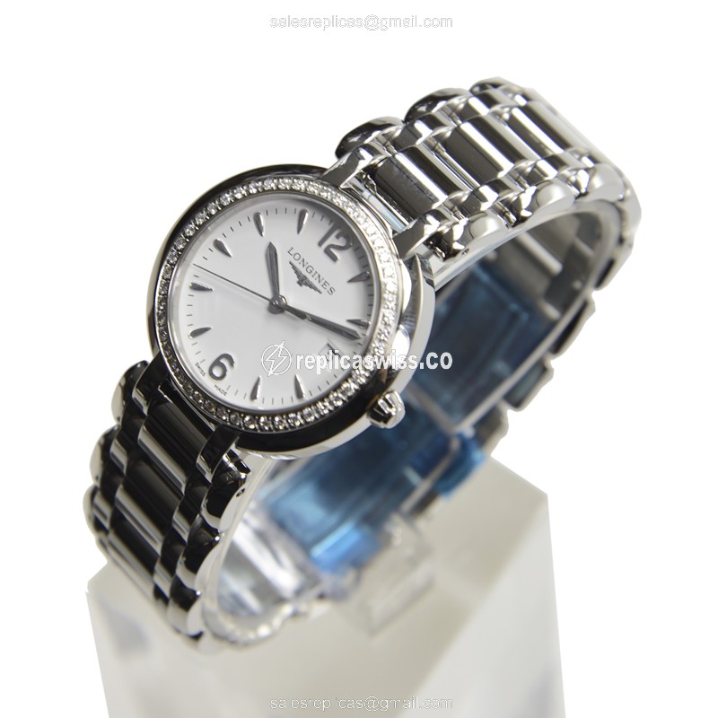 Longines L8.112.0.16.6 PRIMA LUNA Quartz Stainless Steel & Diamonds
