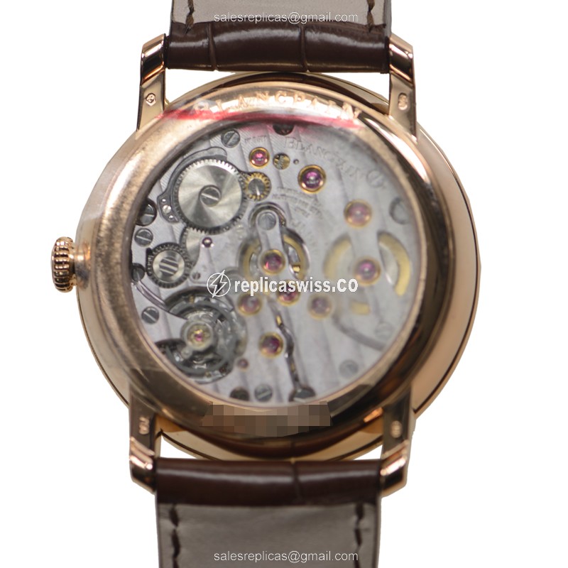 Blancpain 6613-3631-55B VILLERET Manual Wind 18kt Rose Gold
