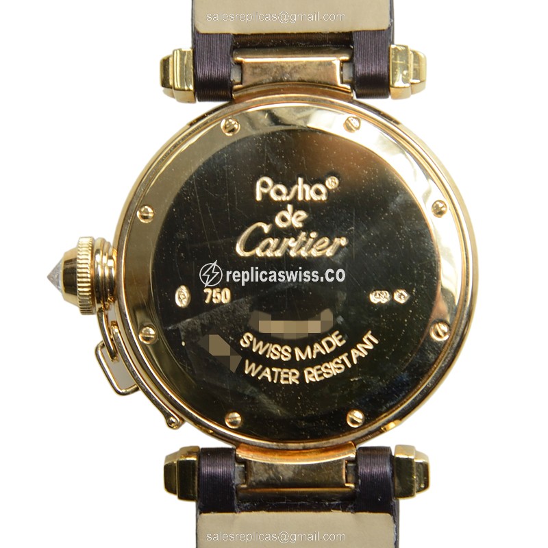 Cartier WJ11951G PASHA DE CARTIER Quartz 18kt Yellow Gold