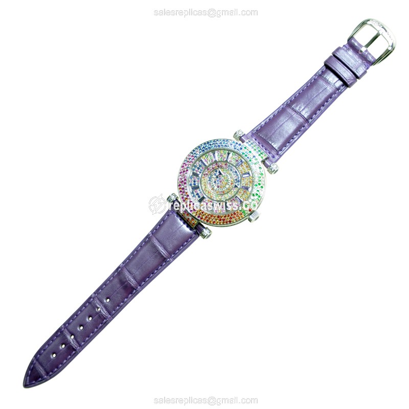 Franck Muller DM 42 QTR SAI D 3R CD (OG) (QUATRE SAISONS) DOUBLE MYSTERY Automatic 18kt White Gold & Diamond