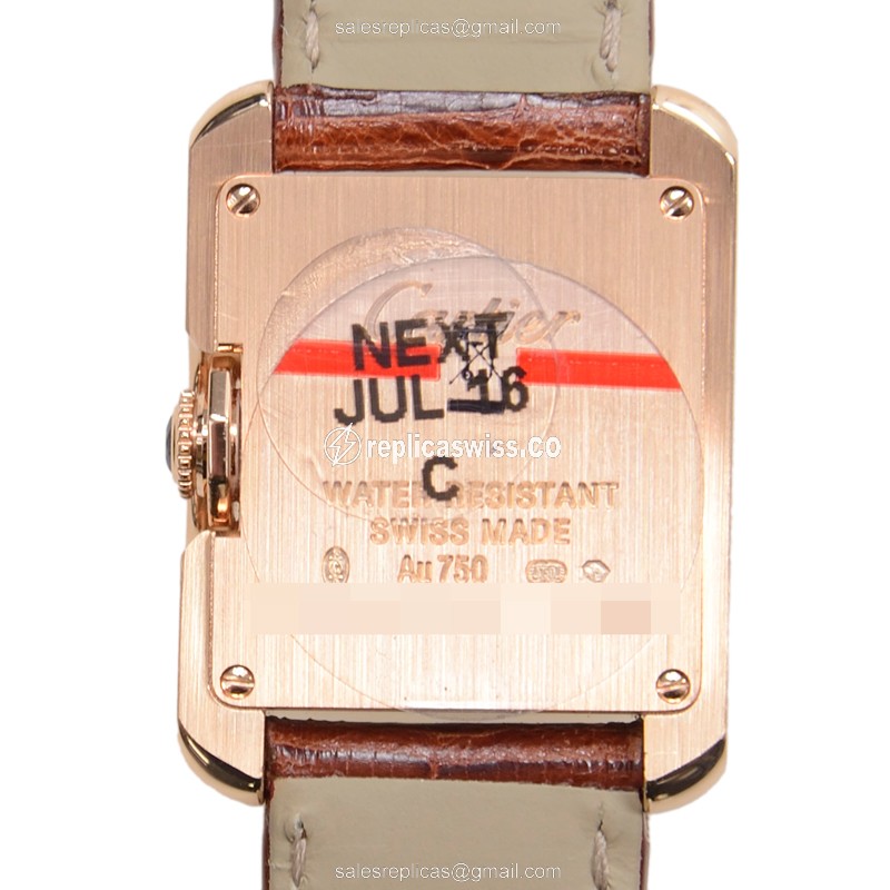 Cartier W5310027 TANK Quartz 18kt Rose Gold
