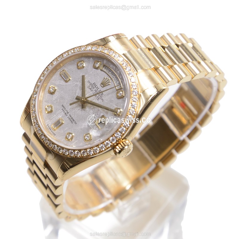 Rolex 118348METEA DAY-DATE Automatic 18kt Yellow Gold