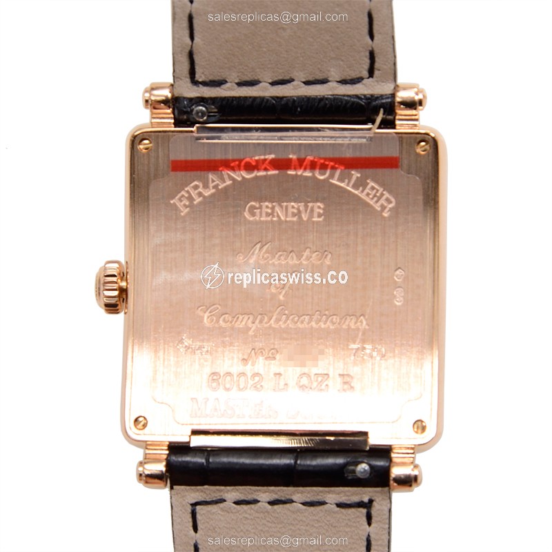 Franck Muller 6002 L QZ R (5N) MASTER SQUARE Quartz 18kt Gold & Steel
