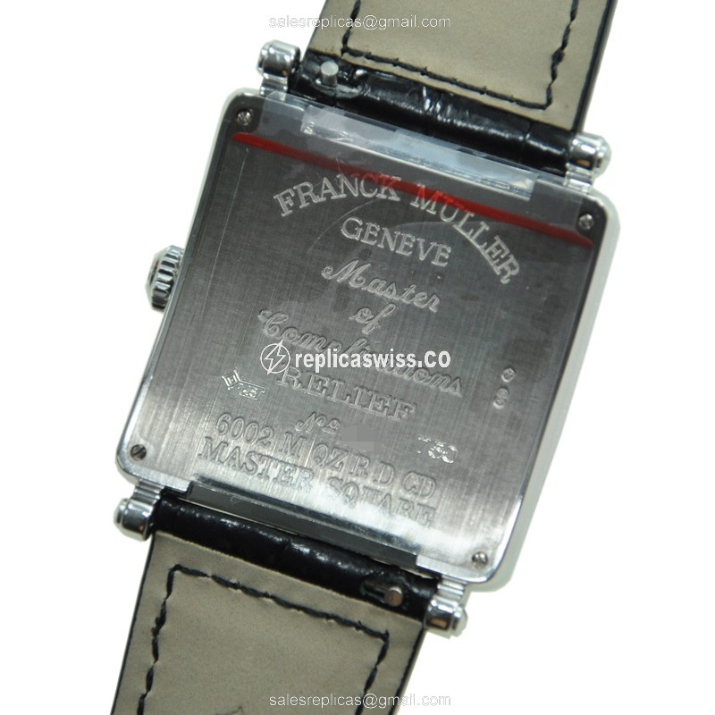 Franck Muller 6002 M QZ REL R D CD (OG) MASTER SQUARE Quartz 18kt White Gold & Diamond
