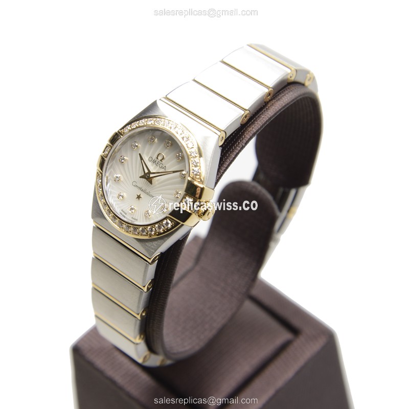 Omega 123.25.24.60.55.004 CONSTELLATION Quartz 18kt Gold & Diamond & Steel