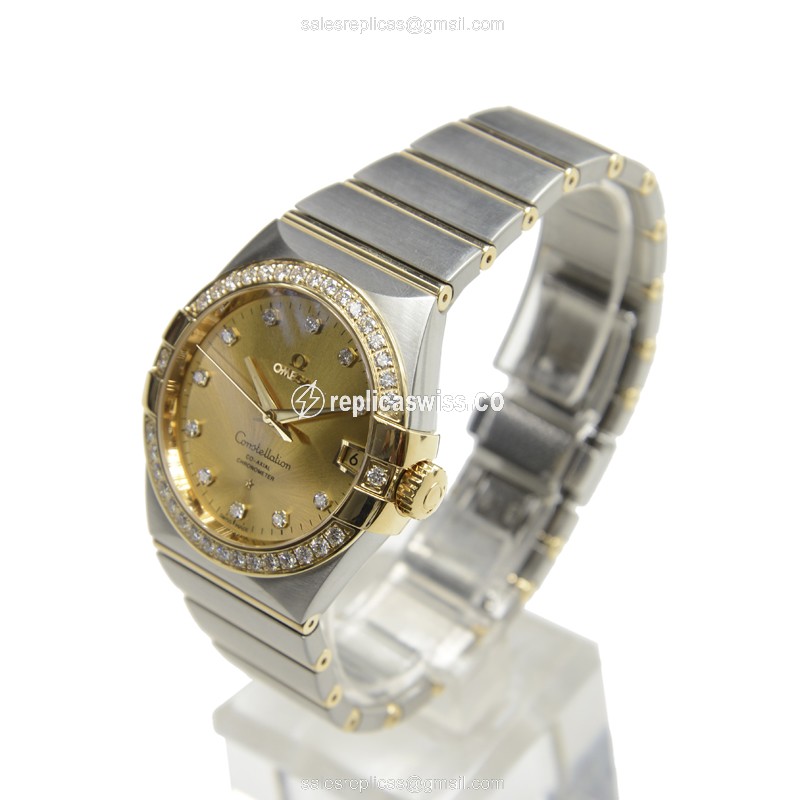 Omega 123.25.38.21.58.001 CONSTELLATION Automatic 18kt Gold & Diamond & Steel
