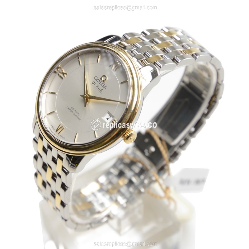 Omega 424.20.37.20.02.001 DE VILLE Automatic 18kt Gold & Steel
