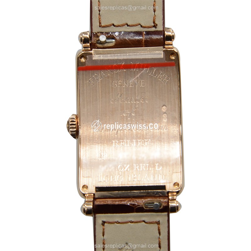 Franck Muller 902 QZ D REL (5N) LONG ISLAND Quartz 18kt Rose Gold & Diamonds