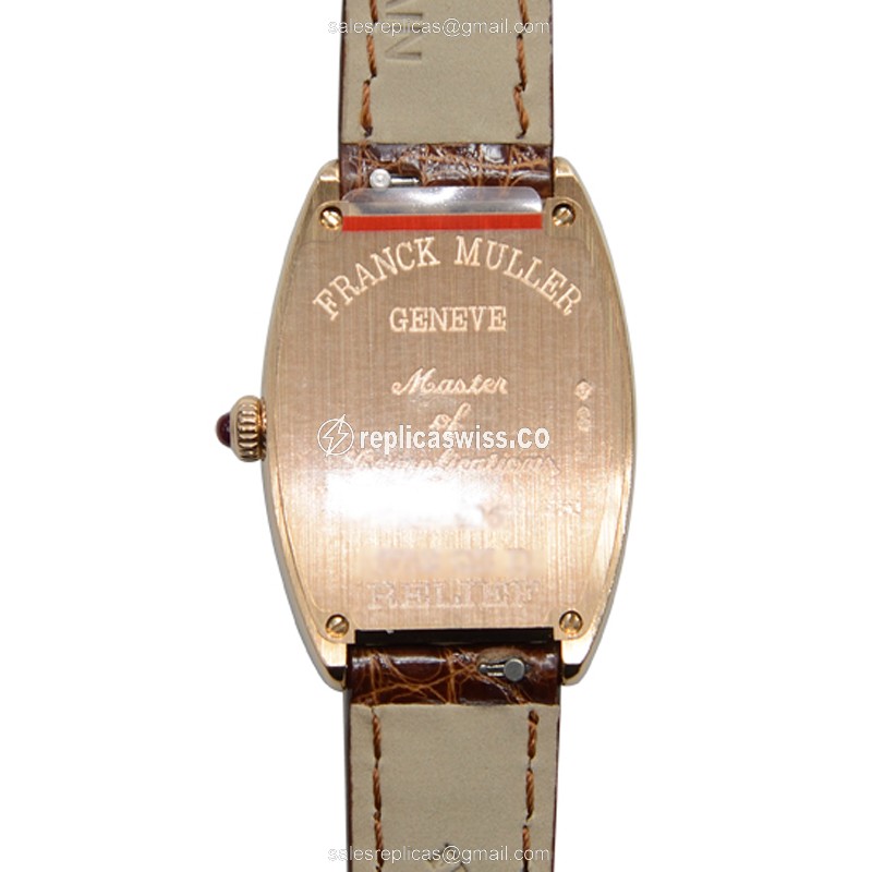 Franck Muller 1752 QZ D REL (5N) CINTREE CURVEX Quartz 18kt Rose Gold & Diamonds