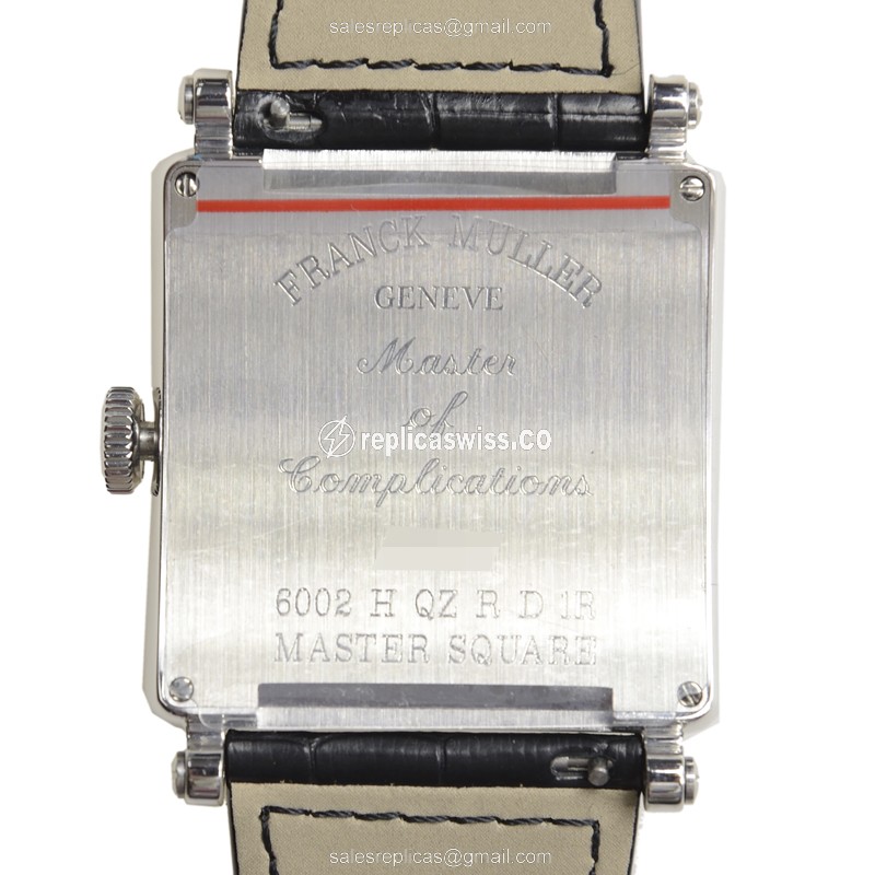 Franck Muller 6002 H QZ R D 1R (AC) MASTER SQUARE Quartz Stainless Steel & Diamonds