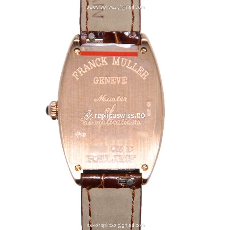 Franck Muller 1752 QZ REL D (5N) CINTREE CURVEX Quartz 18kt Rose Gold & Diamonds