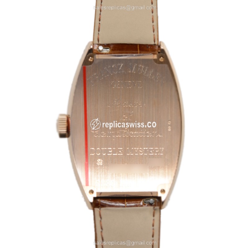 Franck Muller 8880 DM D CD (5N) DOUBLE MYSTERY Automatic 18kt Rose Gold & Diamonds