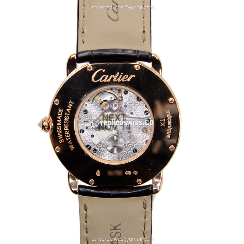 Cartier WR007008 RONDE LOUIS CARTIER Manual Wind 18kt Rose Gold & Diamonds