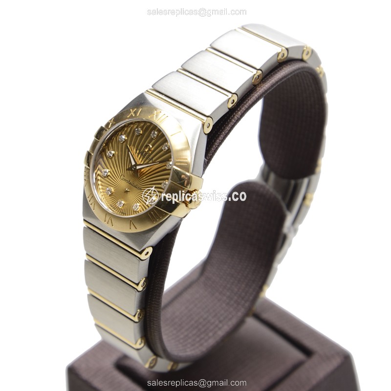 Omega 123.20.24.60.58.001 CONSTELLATION Quartz 18kt Gold & Steel