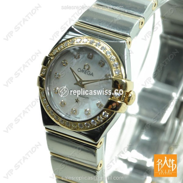 Omega 123.25.24.60.55.007 CONSTELLATION Quartz 18kt Gold & Diamond & Steel