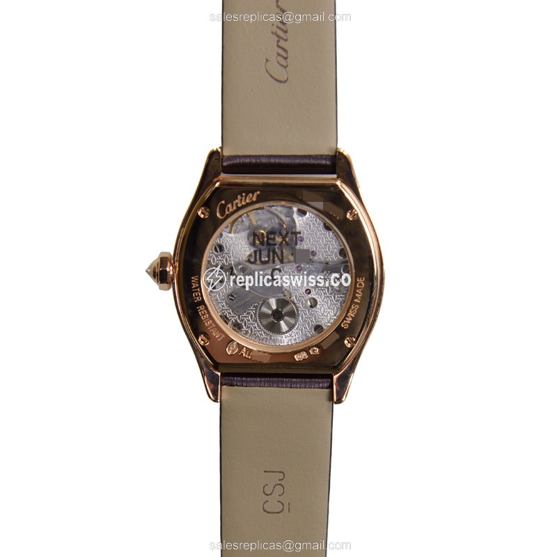 Cartier WA507031 TORTUE Manual Wind 18kt Rose Gold & Diamonds