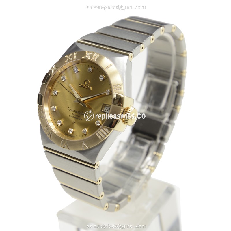 Omega 123.25.38.21.58.002 CONSTELLATION Automatic 18kt Gold & Steel