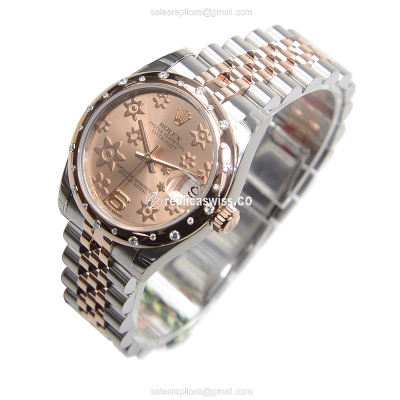 Rolex 178341PKFLOJUB LADY DATEJUST Automatic 18kt Rose Gold & Steel