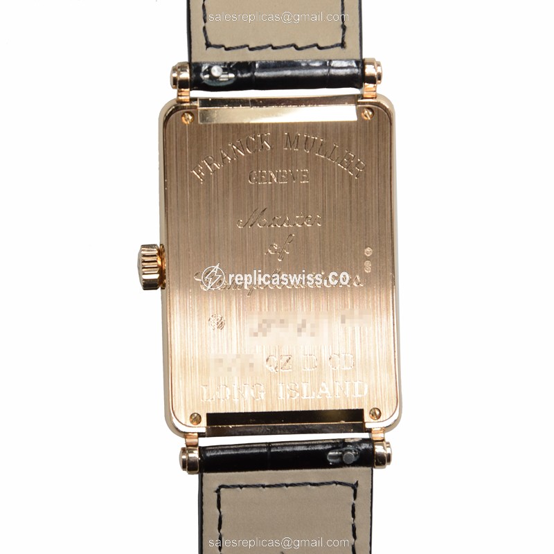 Franck Muller 1002 QZ D CD (5N) LONG ISLAND Quartz 18kt Rose Gold & Diamonds