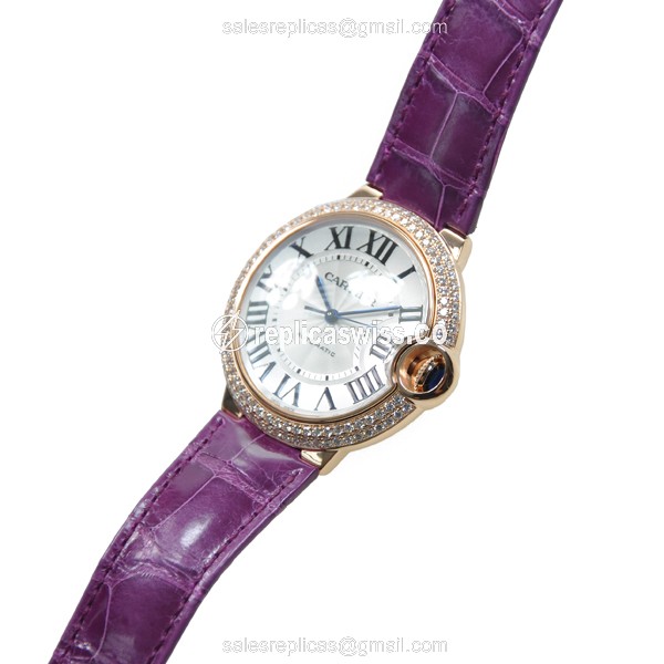 Cartier WE900551 BALLON BLEU Automatic 18kt Rose Gold & Diamonds