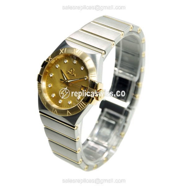 Omega 123.20.35.20.58.001 CONSTELLATION Automatic 18kt Gold & Steel