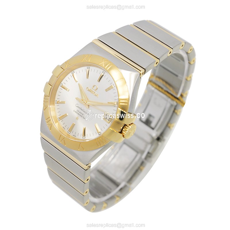 Omega 123.20.35.20.02.002 CONSTELLATION Automatic 18kt Gold & Steel